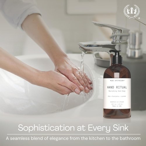 Muse Apothecary Hand Ritual - Nourishing Aromatic Hand Soap with Essential Oils - 16 oz Fleur du Lavender