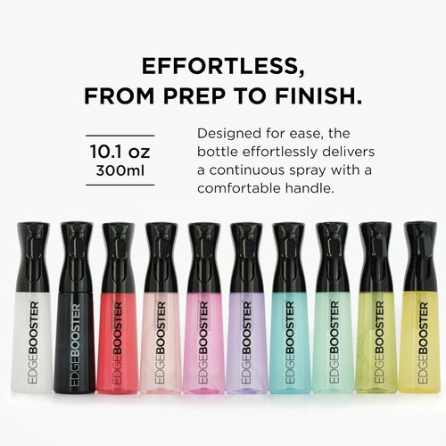 Style Factor Edge Booster Mist Spray Bottle - Continuous Ultra Fine Mist for Hair & More | 10.1oz Aqua Green