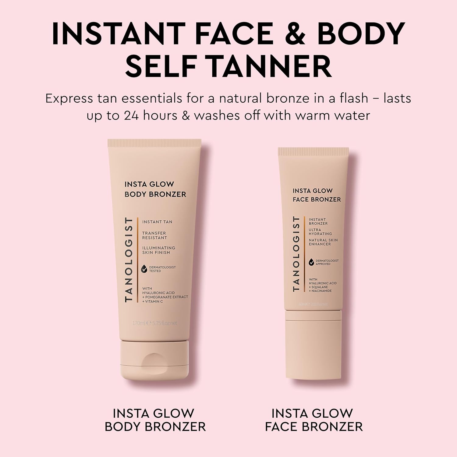 Tanologist Insta Glow Face Bronzer - Illuminating Cream for Instant Radiance | Lightweight & Vegan, 2.02 fl. oz/60 ml