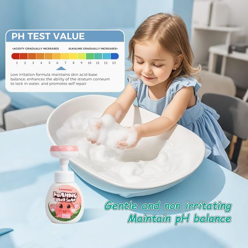 VANERIA Kids Foaming Hand Soap - Moisturizing & Gentle Formula for Sensitive Skin | 250ml/8.45 Fl Oz