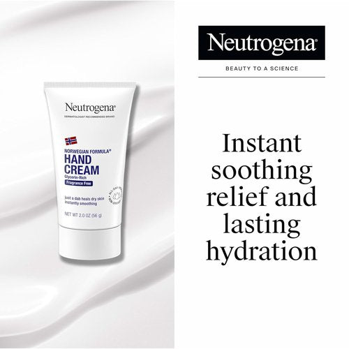Neutrogena Moisturizing Hand Cream - Fragrance-Free Glycerin Relief, 6 Pack | 2 oz Each (Total 12 Fl Oz)