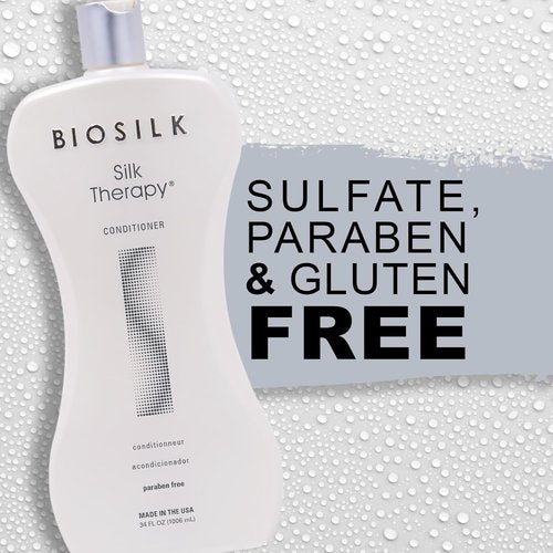 BioSilk Silk Therapy Conditioner - Moisturizing & Detangling Formula for Incredible Shine | 34 Oz