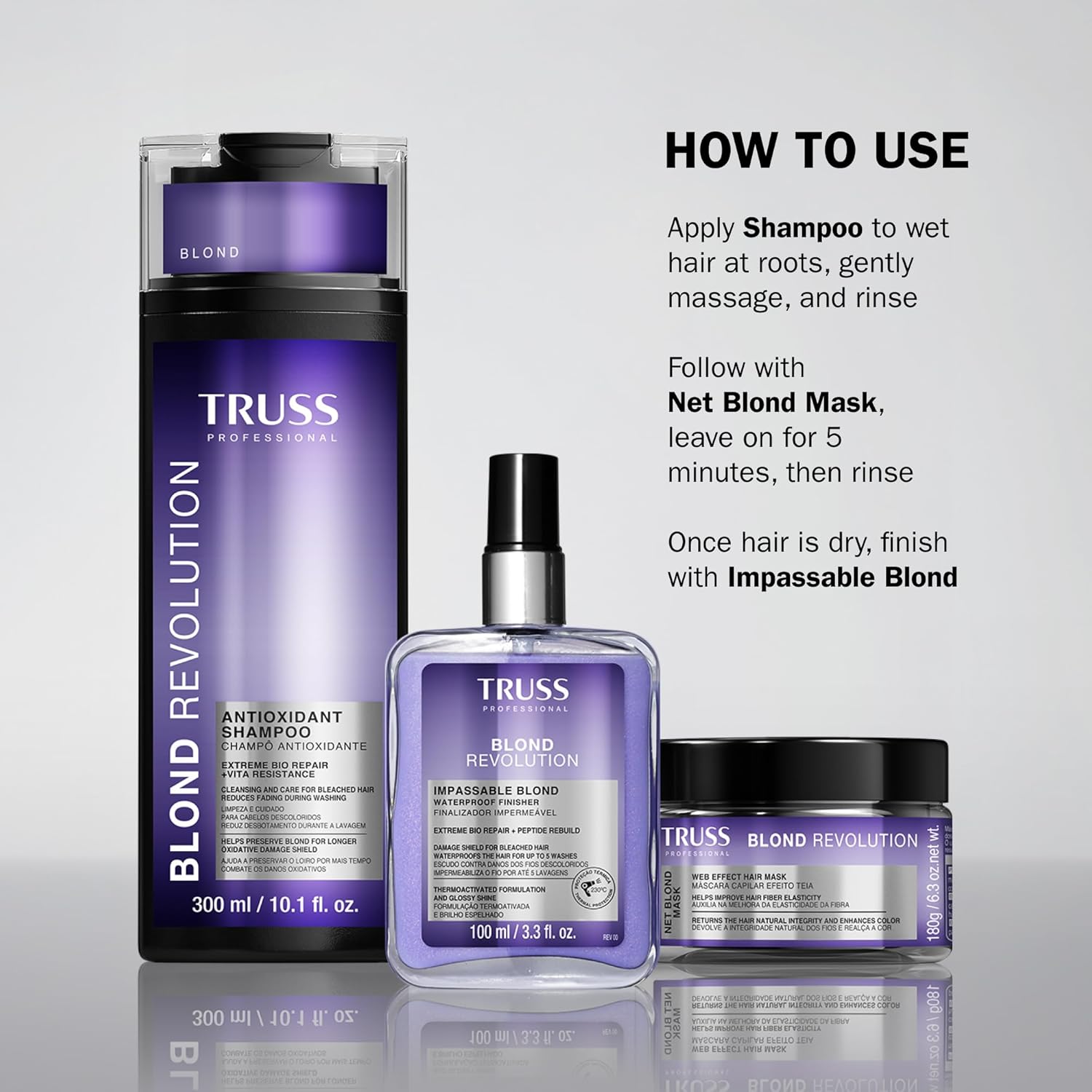 Truss Blond Revolution Hair Mask - Color-Enhancing Formula for Vibrant, Healthy Hair | 6.3 oz