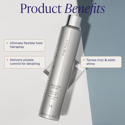 Kenra Professional Platinum Working Spray 14 - Flexible Hold Hairspray | Fast-Drying & Non-Sticky | Frizz-Free Shine for All Hair Types