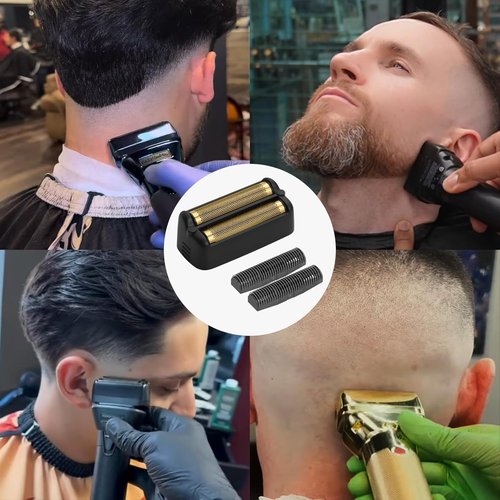 BaBylissPRO FX79RF2MB Replacement Foil & Cutters - Hypoallergenic Extra-Close Shaver Head, Matte Black