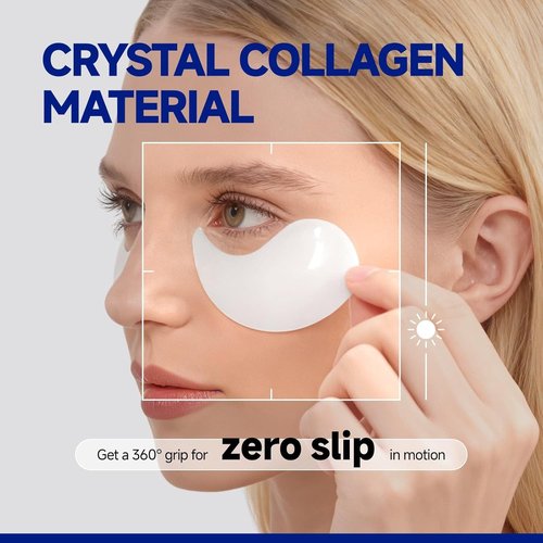 Regine Switzerland Peptide Jojoba Under Eye Patches - Instant Dark Circle Reduction & Puffiness Relief | 60 Vegan Hydrating Masks