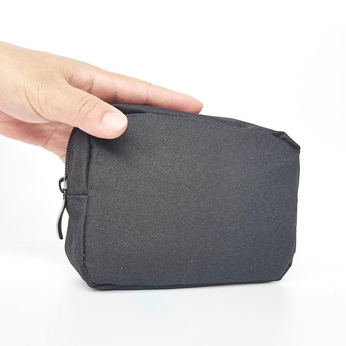 HSYAMY Small Makeup Bag For Purse, 2 Pack Travel Zippered Pouch, Portable Versatile Mini Organizer Toiletry Cosmetic Bag Nylon Electronics Accessories Storage Pouch For Women Men (Black)