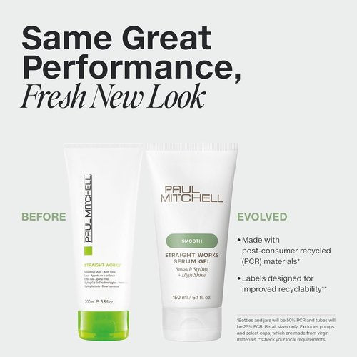 Paul Mitchell Straight Works Hair Gel - Smoothing Styler for Frizzy Hair | Adds Shine, 5.1 fl. oz