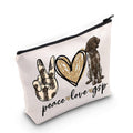 WZMPA German Shorthaired Pointer Cosmetic Makeup Bag GSP Dog Gifts Peace Love GSP Zipper Pouch Bag For Women Girls (Peace GSP)