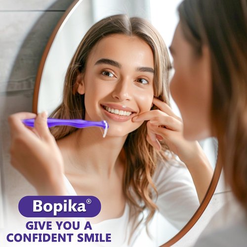 Bopika Dental Floss, Extra Strength Floss with 1 Dental Floss Handle and 120 flosser Refill Heads