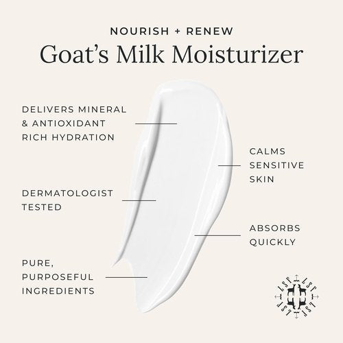 Little Seed Farm Goat's Milk Face Moisturizer - Organic All-Natural Cream for Hydration - 2 Ounces