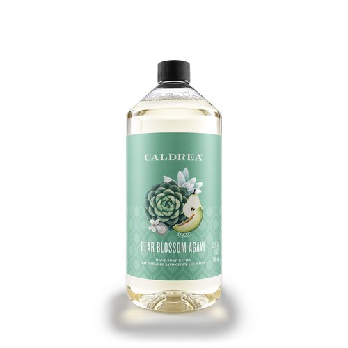 Caldrea Hand Soap Refill, Aloe Vera Gel, Olive Oil And Essential Oils To Cleanse And Condition, Pear Blossom Agave Scent, 32 Oz