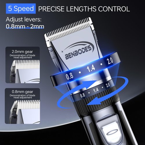 Benbodes Hair Clippers & Beard Trimmer Grooming Kit for Men，Professional Hair Cutting kit,Electric Cordless Rechargeable Hair Trimmer with LED Display for Home Personal Hair Grooming, Gifts for Men
