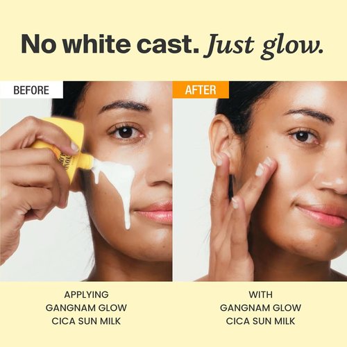 GANGNAM Glow CICA Sun Milk - SPF 50 Invisible Broad Spectrum Sunscreen for Face | 1.69 fl. oz.