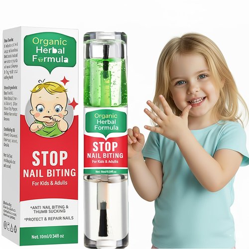 Nail Biting Treatment for Kids, 10 ML Nail Biting Prevention, Safe & Effective Solution to Help Break Nail-Biting Habit, Thumb Sucking Deterrent, Bitter Taste Formula, Easy to Apply