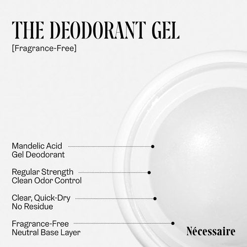 Nécessaire The Deodorant Gel - Clinical Treatment with 5% AHA, Vitamin B5 & B3 | 1.7oz, No Bumps, No Discoloration