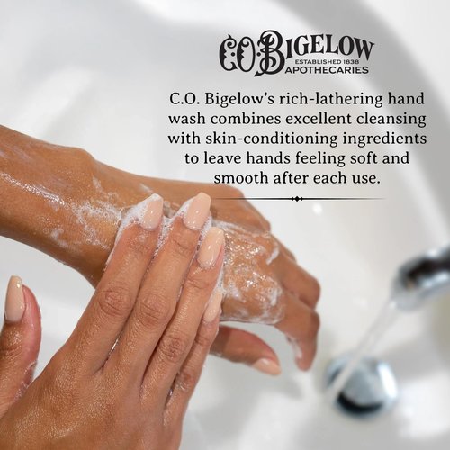 C.O. Bigelow Bergamot Hand Wash, Iconic Collection Liquid Hand Soap with Shea Butter, Glycerin, Aloe Vera, 10.5 Fl Oz