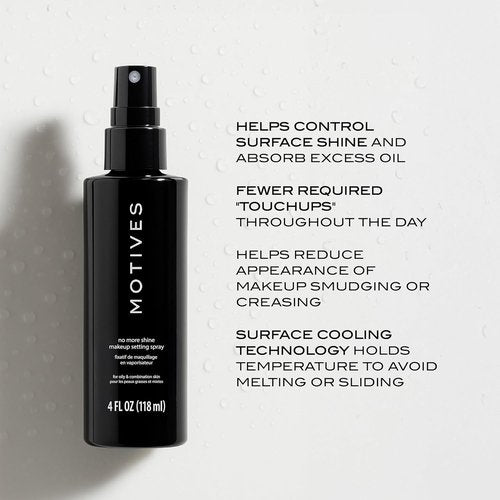 Motives® No More Shine Makeup Setting Spray - Controls Shine & Absorbs Oil for Matte Finish | 4 fl. oz.