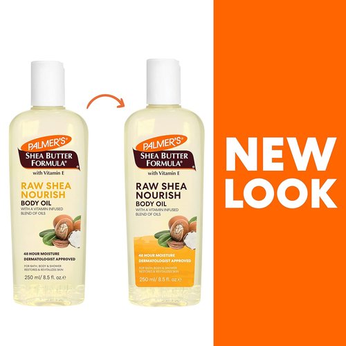 Palmer's Raw Shea Body Oil - Deep Moisturizer with Vitamin E for Dry & Eczema-Prone Skin | 8.5 oz