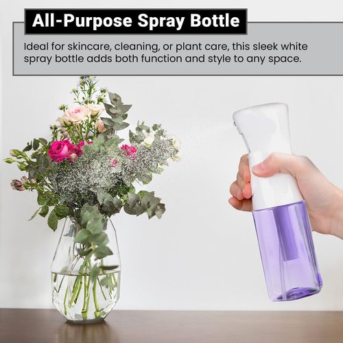 Skiennix Continuous Mist Spray Bottle - Ultra Fine Mist for Hair Styling & Versatile Use - 5 oz Purple Octagon