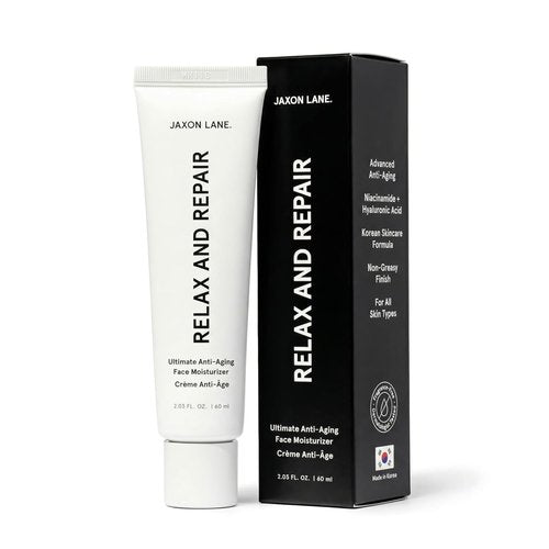 JAXON LANE Relax And Repair Anti-Aging Face Moisturizer For Men - Hydrating Night Cream With Niacinamide & Hyaluronic Acid