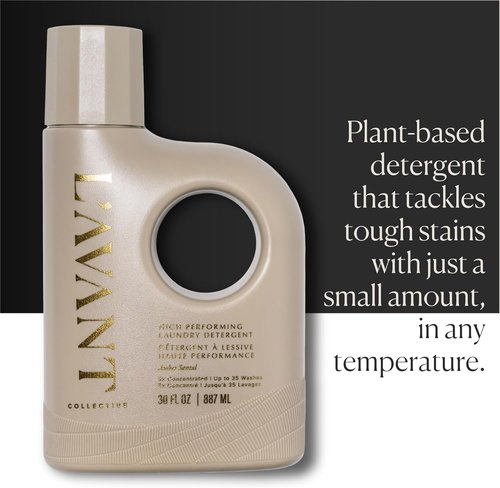 L'AVANT Collective Luxury Laundry Detergent - Ambre Santal | Natural, Non-Toxic, Plant-Based Formula | 30 oz