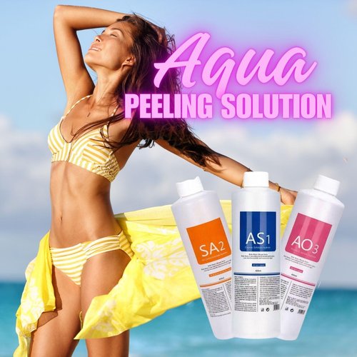Nielies Professional Hydro Peeling Solution for Hydrodermabrasion Machines – Bubble Solution for All Skin Types (AS1, SA2, AO3) – Deep Cleansing, Hydration, and Anti-Aging