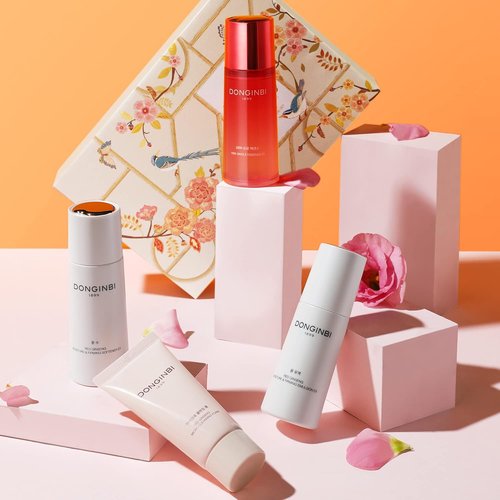 Donginbi Red Ginseng Skin Care Set - Firming Moisturizer, Hydrating Toner & Essence | Korean Beauty Essentials