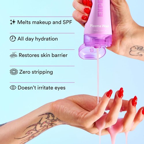 Experiment Plasma Wash Gel Cleanser - Hydrating & Barrier Restoring Face Wash with Glycerin & Jojoba Oil, 5.0 FL OZ | Gentle for All Skin Types