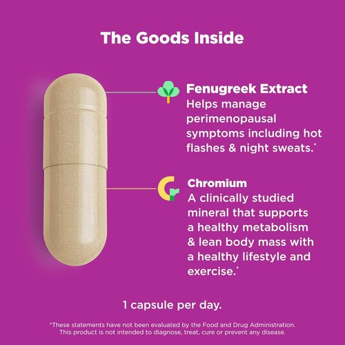 OLLY Balanced Perimeno Capsules - Support Hormonal Balance & Mood During Perimenopause | 30 Count
