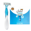 BIC Soleil 4 Women's Disposable 4 Blade Razors, Flexible Blades and Rubber Grip Handle, 10-Pack