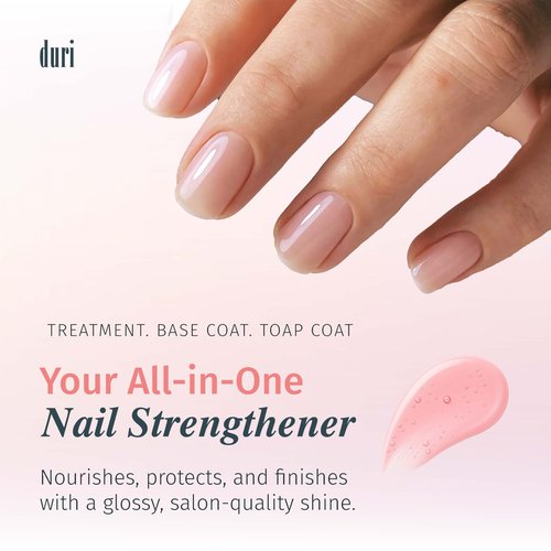duri Rejuvacote 1 Nail Growth System - Original Maximum Strength Formula - Nail Strengthener and Nail Growth - Base and Top Coat - Pack of 2-0.45 fl. oz.