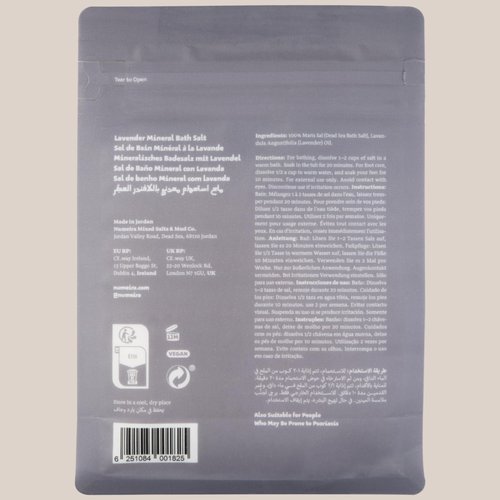 Numeira Dead Sea Salts for Soaking - Relaxing Salt Bath Soak for Body Rejuvenation - Natural Mineral Salts - Coarse Dead Sea Salt Bath Salts for Women & Men w/Lavender Infused Essential Oil (2.2lb)