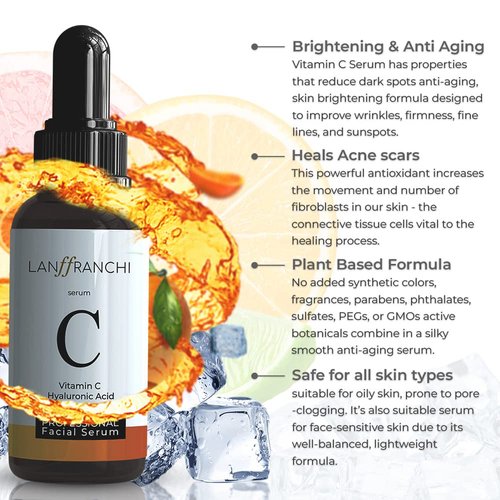 Skiennix Vitamin C Face Serum - Brightening & Anti-Aging Formula for Dark Spots & Wrinkles | Hydrating, Fragrance-Free, 1 oz