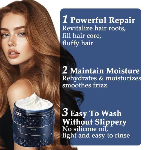 Caviar Korean Hair Mask - Deep Repair Moisture Masque for Dry, Damaged Hair | 16.9 fl. oz.