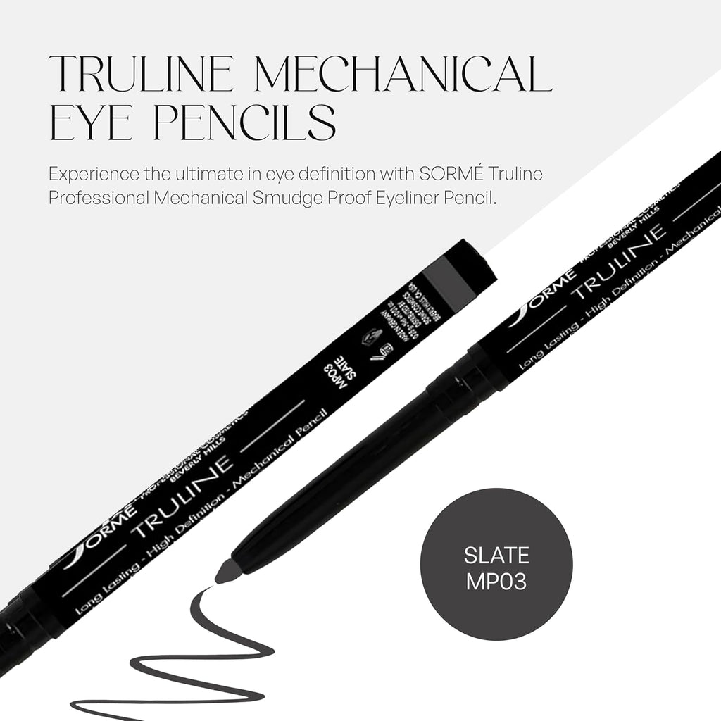 SORMÉ Truline Professional Eyeliner Pencil - Waterproof Gel Formula with Vitamin E - Nourishes Skin - 0.1 Ounce - Stone