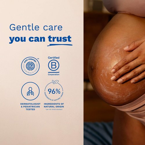 Mustela Maternity Stretch Marks Cream - Natural Avocado & Shea Butter Moisturizer | Fragrance-Free Options Available