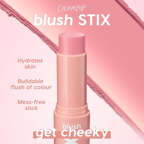 ColourPop Blush Stix - Hydrating Cream Blush Stick for a Natural Finish - Glowy Summer Makeup in Under Pressure (0.28 oz)