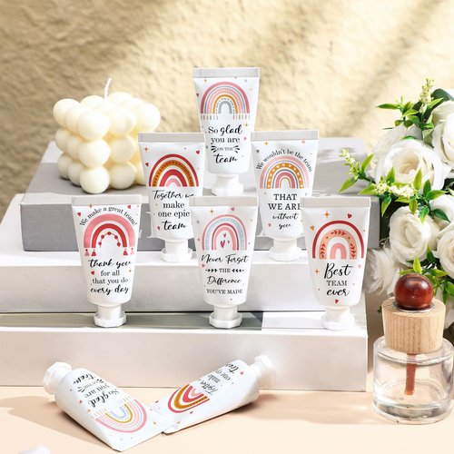 Sacubee 12 Pack Employee Appreciation Team Gifts Bulk Travel Size Hand Cream Inspirational Thank You Gifts Small Hand Lotions for Women Mothers Day Crna Nurse Teacher Employees Coworkers Staff
