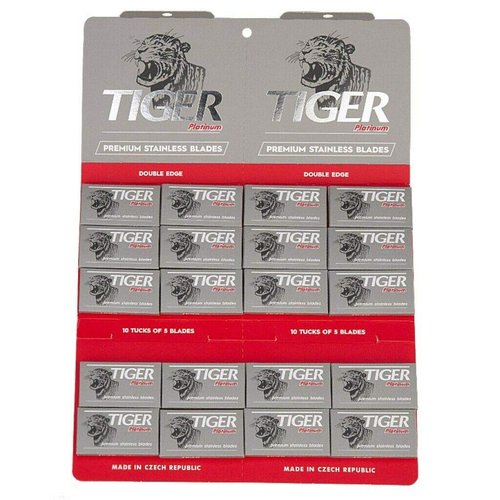 Czech Blades 100 Tiger Platinum Double Edge Razor Blades