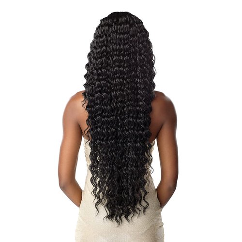 Sensationnel Butta Lace Wigs - Unit 15 Extra Wide 5 Inch Deep Parting Synthetic Preplucked Hairline Glueless Lacefront (1 JETBLACK)