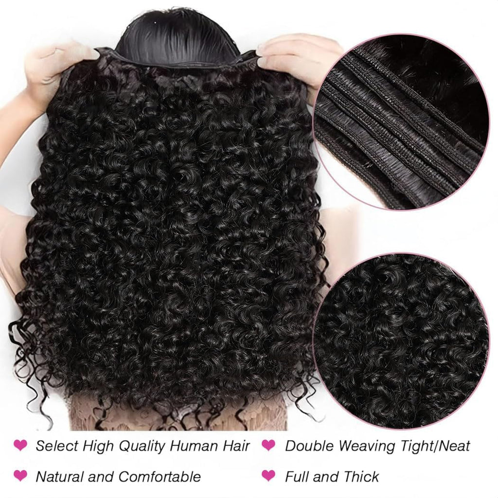 VIPbeauty Burmese Curly Human Hair Bundles One Curly Bundles Unprocessed 3C4A Burmese Raw Hair Extension Real Human Hair 16A Natural Color Spiral Hair Weft Extensions Quick Weave Bundle 14 Inch