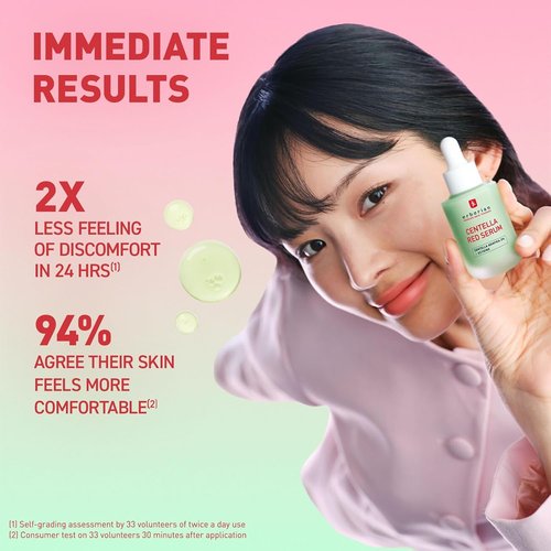 Erborian Red Serum - Daily Hydrating & Soothing Treatment for Sensitive Skin | Lightweight Barrier Support with Centella