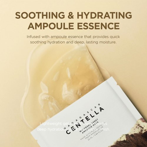SKIN1004 Madagascar Centella Watergel Sheet Mask - Hydrating Korean Face Mask with Centella Asiatica | 5 Pack
