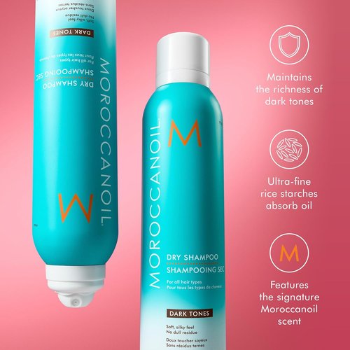 Moroccanoil Dry Shampoo - Refreshing Formula for Dark Tones | Oil Absorbing, 5.4 oz