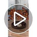 Prelit Fall Maple Tree with Pumpkin Lights - 1ft 6in Indoor Decor