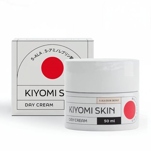 Kiyomi Skin Day Cream - Daily Facial Cream with 5-ALA, Hyaluronic Acid, Cucumber, Squalane, Beta-Glucan - All Day Face Moisturizer for Fine Lines and Radiant Skin - Made in Germany - 1.7 Fl Oz