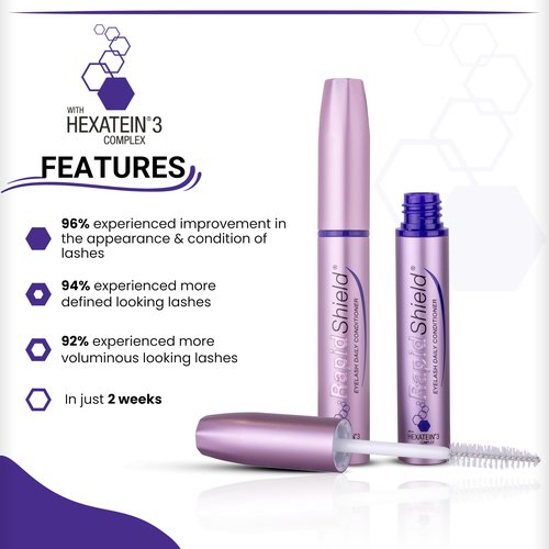 RapidShield Eyelash Daily Conditioner – Lash Conditioner and Eyelash Serum Primer for Elements Daily Shield, Amplifying the Look of Natural Volume and Definition with Hexatein 3 Complex – 4 mL