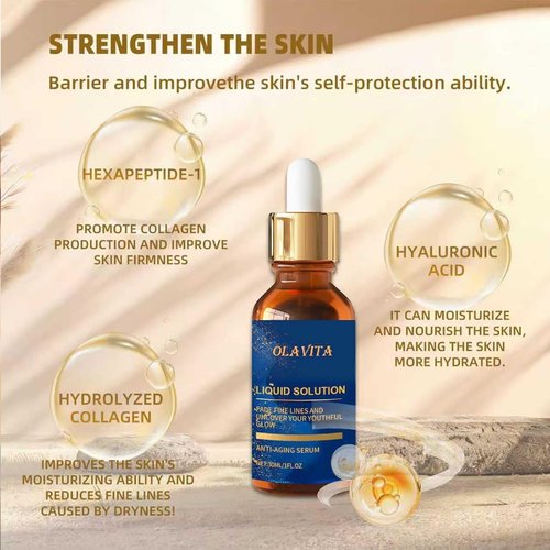 OLAVITA Anti-Aging Serum - Vitamin C, Retinol & Aloe Formula for Fine Lines & Pores | 2-Pack