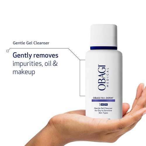 Obagi Medical Brightening Bundle - Full-Sized Nu-Derm Cleanser, Toner & Moisturizer | Brighten Dark Spots & Hydrate Skin